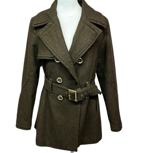 Miss Sixty Elegant Brown Double-Breasted Women's Coat - Picture 1 of 8